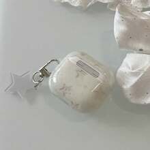 Colorful Star Apple Earphone Protective Case, Minimalist Versatile Earphone Case With Pendant, Compatible With Apple Pro/Pro2/Pro3/4th Generation - White - View 6