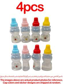 12/6/4/2pcs Bear-Shaped Squeeze Bottles, Sauce Dispenser, Portable Condiment Container, Lunch Box Accessory, Kitchen Gadget, Suitable For Ketchup, Honey, Salad Dressing, Chili Sauce - Multicolor - View 9