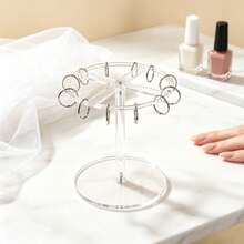 1pc Round Transparent Acrylic Nail Color Display Stand, Large Capacity Display Rack Suitable For Nail Art, Multi-Purpose Jewelry, Hair Accessories And Hair Clips Storage, Nail Polish Color Display Rack - Multicolor - View 11