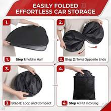 Windshield Sun Shade, Foldable (Includes Storage Bag), Front Window Sun Shade, Blocks UV Rays, Keeps Your Car Cool, Universal Thickened Sun Protection Board For Car Interior - 145*80cm - View 7