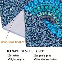 Hippie Bohemian Peacock Mandala Tapestry Wall Hanging Bedding - Blue Mandala - View 9