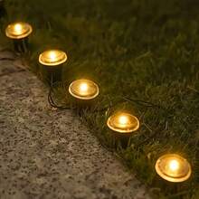 Solar Powered Inground Path Lights, Glowing Ground Embedded Decorative Lights, IP Waterproof Outdoor Yard Decor Lights Suitable For Backyard Camping Gravel Paths And Gardens - Black - View 3