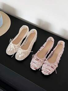 法式風春/秋款小貓跟通勤上班鞋 2026新款熱銷紫色尖頭中跟女鞋 婚禮鞋 - 紫色 - 查看 3