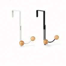 1pc No-Drill No-Nail Metal Hook, Suitable For Bathroom Towel Rack, Kitchen Dishcloth Glove Hanging Bar, Multi-Function Wardrobe Door Back Hook - View 10