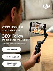 dji Osmo Mobile 8 Smartphone Gimbal OM8 360° Tracking Stabilizer Portable Selfie Stick For Live Streaming And Vlogging - View 1