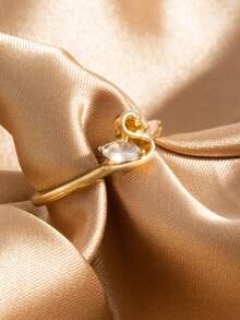 European And American Fashion Minimalist Cute Exquisite Swan Ring - Gold - View 7