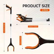 1pc 360° Rotating Claw Trash Picker, Professional Extended Reach Grabber, Foldable Magnetic Gripping Tool - Durable Claws, Suitable For Elderly, Trash And Litter Pickup - Multicolor - View 1