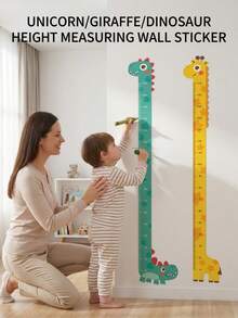 Unicorn/Giraffe/Dinosaur Height Measurement Wall Sticker - Creative Cartoon Growth Record Sticker, Home Decor, Easy-To-Remove Self-Adhesive Wall Decal, Vinyl Material, Suitable For Bedroom, Classroom And School, Back To School Season, Holiday Decoration, Birthday Gift - Multiple Styles - View 6