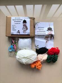 1 Set DIY Christmas Spiral Crochet Ornament Kit, Handmade Santa Claus Snowman Christmas Tree Hanging Decorations, Crochet Doll Set Suitable For Beginners, Holiday Handmade Gift - Christmas Style - View 15