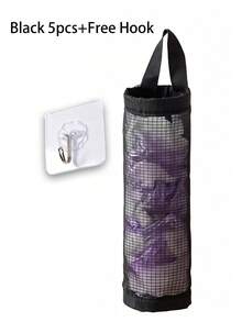 Plastic Bag Dispenser Storage Rack, Suitable For Kitchen, Behind Door Storage, Kitchen Organization, Kitchen Essential, Kitchen Accessories, Bathroom Accessories, Home Kitchen Tools, Kitchen Decor Garbage Bag Storage Hanging Bag Kitchen Plastic Bag - Multicolor - View 12