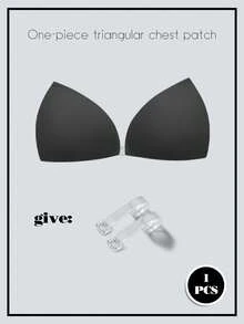 1pc Women's Triangle Self-Adhesive Bra, Invisible Cup Design, Seamless Comfortable Detachable Halter Neck Multi-Function Lingerie, Suitable For Backless Dress - Multi-color - View 10