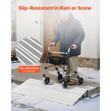 Door Threshold Ramp, 3 Inch Rise, Aluminum Alloy Threshold Ramp Rated 800 Lbs Load Capacity, Handicap Ramps For Home Steps For Wheelchair, Scooters, Power Chairs, Walkers, Bicycle, Tricycle - 3 Inch - View 8