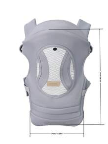 Ergonomic Baby Carrier, Breathable Mesh Design, Anti-Sweat, Reinforced Safety Buckle, Multi-Position Adjustable, Outdoor Baby Carrier - Light Grey - View 3
