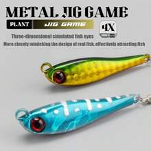 1PC 10-30g Long Distance Casting Metal Jig Fishing Lure With Rotatable Single Hook & Spinner Blade Hard Metal Bait For Inshore Offshore Game Fishing Freshwater Saltwater - Multicolor - View 8