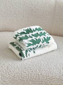 LCUHPCL قطعة واحدة من بطانية الوسادة بتصميم بسيط وكريمي مع تطريز شجرة صنوبر بارزة ثلاثية الأبعاد، ديكور منزلي لغرفة المعيشة والنوم والحفلات والمزيد - متعدد الألوان - مشاهدة 11
