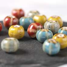20 Pcs Ceramic Beads, 11 Mm, Porcelain Beads Set For DIY Handmade Crafts Jewelry Bracelets Necklace (Multicolor Round) - Multicolor - View 1