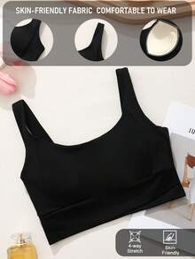 Yoga Tank Tops Breathable Sports Bra With Shockproof And Gathered Function Giving You A Beautiful Back Shape Workout Tank Gym Top - Black - View 8