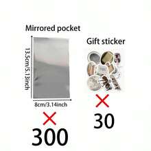 300個/10包 自黏袋 禮品袋 小卡膜 鏡面膜 ID卡密封盲袋 小卡卡套 適用於派對、禮品珠寶包裝、萬聖節、聖誕節、婚禮、旅行、畢業、生日、週年紀念、常規袋、烘焙食品 - 彩色 - 查看 18