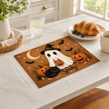 1pc Halloween Ghost Pattern Kitchen Absorbent Drying Mat, Fun Horror Style, Suitable For Halloween, Autumn Kitchen Countertop, Dining Table, Coffee Machine And Party Decoration - Multicolor - View 11