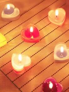 9pcs Heart-Shaped Aromatherapy Candles, Suitable For Proposal And Birthday Celebration, Perfect For Girlfriend Birthday/Christmas Gift, Ideal For Birthday, Party, Wedding Decoration - Multicolor - View 7