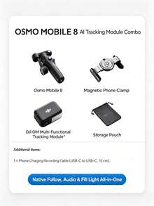 dji Osmo Mobile 8 Smartphone Gimbal OM8 360° Tracking Stabilizer Portable Selfie Stick For Live Streaming And Vlogging - View 6