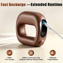 Hailicare Rechargeable Ring‑Shaped Heated Body Massager, Fascia Ring Massager,5 Modes & 5 Intensity Levels 45℃ Constant Temperature Heating, Type‑C Charging Cordless Massage Device With Fixing Strap For Multi‑Area Daily Relaxation - Brown - View 6