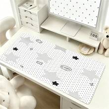 Korean Ins No Wash Waterproof Oil Proof Leather Desk Pad, Computer Desk, Study Desk Protection Desk Pad, Anti Fouling Tabletop Leather Protection Pad - View 3