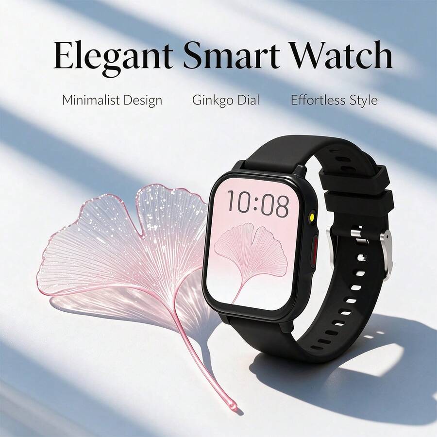 NcmRyu 1.83-Inch HD Display Smart Sports Watch, Wireless Calling, Multiple Sports Modes, Sedentary Reminder, Music Playback, Multiple Watch Face Switching, Casual Accessory Smart Watch, Suitable As Gift For Friends And Couples, Compatible With Android And IOS - View 1