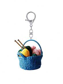 2d Flat Yarn Ball Acrylic Keychain,Wallet Or Handbag Accessory, Fashionable Party Keychain, Novel Acrylic Design Keyring,Backpack And Wallet Keychain - Multicolor - View 12