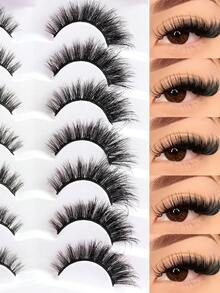 Soft Dense 3D Winged False Eyelashes, Suitable For Multiple Occasions - View 3