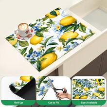 1pc Lemon Pattern Diatomaceous Earth Absorbent Dish Drying Mat, Pastoral Style, Suitable For Kitchen Countertop, Home Dining Table Decor, Coffee Machine Mat, Breakfast Mat, Table Mat And Holiday Party Decoration - Multicolor - View 6