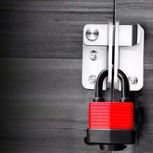 2pcs Heavy Duty Outdoor Padlocks With Keys, Waterproof Cover, Steel Lock Body With Keys, Weather-Resistant Extra Long Lock Body Anti-Rust, Brass Lock Body, Suitable For Boats, Fishing, Ships, Fences, Homes, Gardens, Doors, Garages - Red - View 8