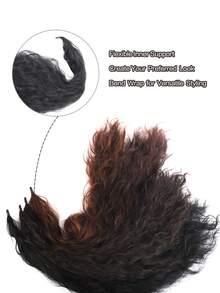  28 Inch Wrap Around High Ponytail Extension Long Wavy Curly Synthetic Hairpiece Natural Fluffy Ponytail Hairstyle For Women - Multicolor - View 2