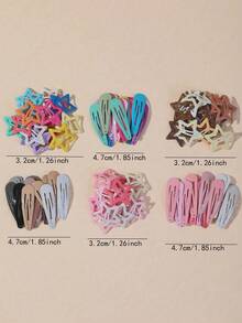 60/30/10pcs Colorful Star Hair Clips And Spring Hair Pins Y2K Cute Metal Hair Pins Non-Slip Daily Hair Accessories For Women Halloween Theme - Multicolor - View 3
