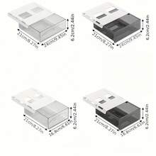 1pc Under Desk Storage Drawer, Self-Adhesive Pull-Out Hidden Office Desk Organizer, 9.5" Large Drawer And 7" Small Drawer, Durable PET Plastic Material, Suitable For Office, Home, Desk, Workspace Organization, Easy To Install Adhesive Storage Solution - Multicolor - View 3