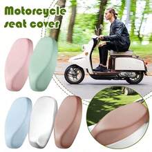 Motorcycle Seat Cover Protector, PU Leather Elastic Seat Cover, Lightweight Motorcycle Seat Cushion Cover, Waterproof Dustproof Sunproof Scratch-Resistant, Motorcycle Electric Bike Foot Mat Cover - A - View 3