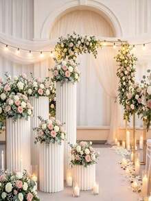 Wedding Decoration Art Background Column, Foldable Pleated Roman Column, Party Banquet Atmosphere Wedding Prop - AA - View 7