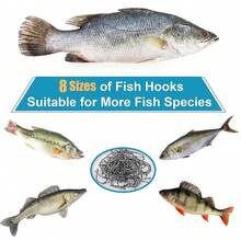 20/50/310pcs Barbed Fish Hooks With Plastic Box Set, Suitable For Saltwater And Freshwater Fishing - Tube Hook - View 8