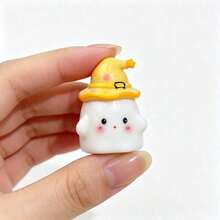 1pc Cute Ghost Ceramic Nail Brush Cup Mini Nail Brush Cleaning Container Pen Holder Practical Nail Tool, Suitable For Home And Nail Salon - Multicolor - View 9