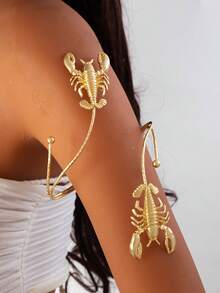 1pc Casual Versatile European & American Fashion Quirky Fun Creative Personalized Exaggerated Large Lobster Bracelet - Yellow - View 1