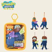 SpongeBob SquarePants 1pc Road Fish Series Plush Coin Purse & Pendant Set, Funny Working Fish Man Design, Cute Cartoon Plush Hanging Ornament, Can Be Hung On Backpacks And Keys, Small Doll, Suitable For Daily Matching Decoration, Fan Collection Display, Fun Birthday Gift, Gift For Best Friends And Classmates, Adorable Quirky Portable Accessory - Multicolor - View 19