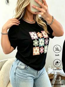 Plus Size T-Shirts - Black - View 2