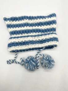 1pc Women's Autumn/Winter Warm Cute Cat Ear Knitted Beanie Hat - Multicolor - View 3