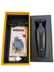 Kemei Electric Hair Trimmer For Men, USB Type-C Beard Trimmer, Blade-T Hair Clipper, Cordless Hair Clipper For Barber Use, Styling Trimmer, 0mm Zero Gapped Hair Trimmer For Contours, Gift For Men KM-2299 - Black - View 10