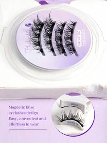 Segmented Fox-Style Magnetic False Eyelashes, Sharp And Fluttery Tips, Naturally Elongated Eye Tails, Easily Create Atmospheric Fox Eyes - View 6