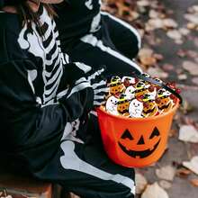 50pcs Halloween Lollipop Jam Chocolate Candy Card Paper Cards, Creative DIY Pumpkin Ghost Candy Cards, Packaging Halloween Party Gift Accessories Decoration - Multicolor - View 6