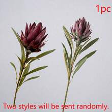1pc 26" Artificial King Protea Flower, Suitable For Autumn And Thanksgiving Decor, Bohemian Wedding Centerpiece, Halloween Party And Rustic Home Decor, Realistic Artificial Flower/Lifelike Tropical Flower - Multicolor - View 14