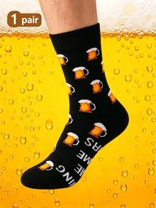 1/3 Pairs Funny Beer Socks, Spring/Autumn Sports Casual Breathable INS Socks - Multicolor - View 10
