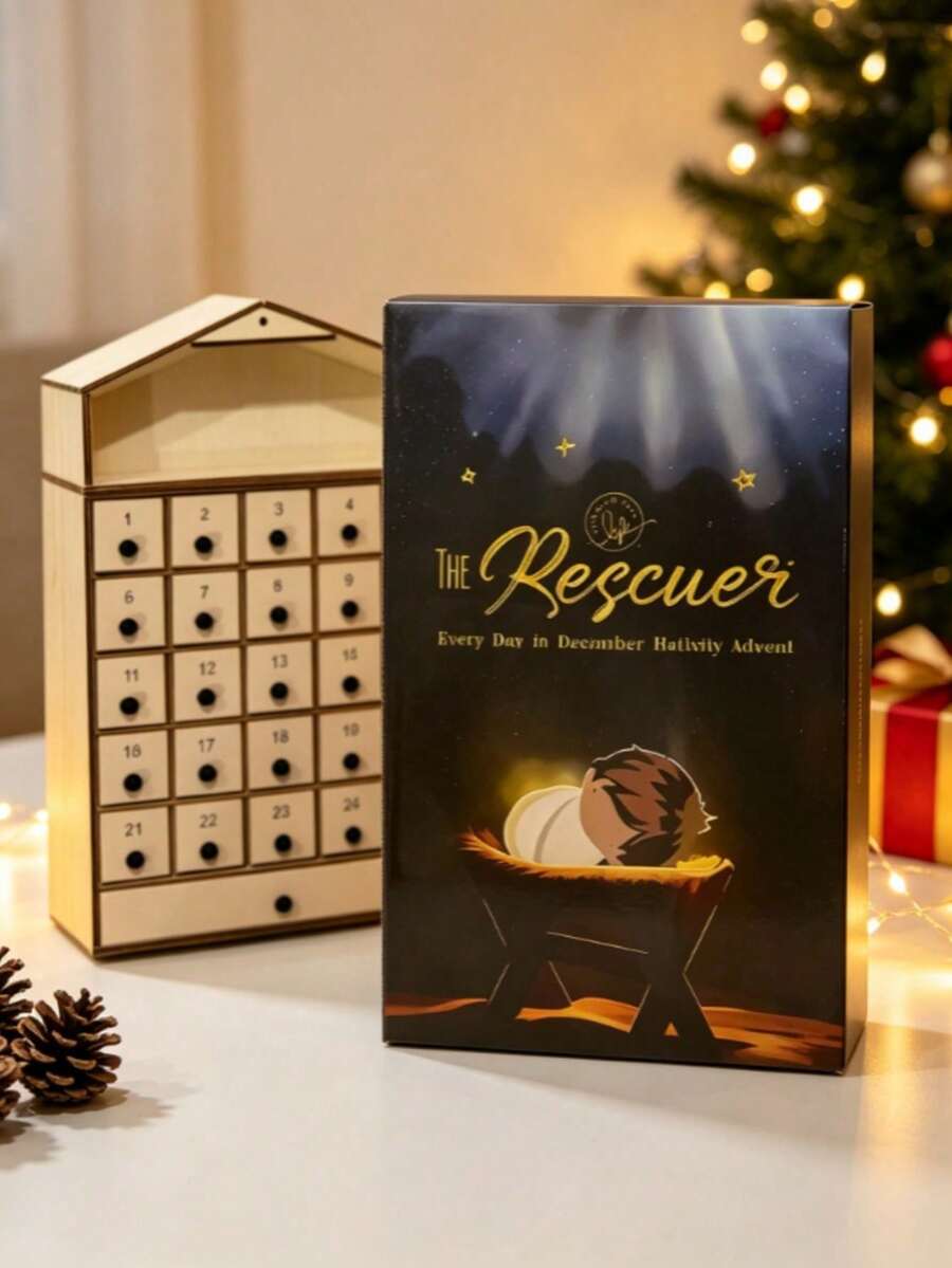 Adult Fall Winter Holiday Nativity Advent Calendar Set, Christmas Home Decor Gift For Festival Party - A - View 1
