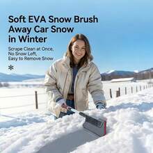 Retractable Car Snow Scraper And Ice Scraper, Dual-Purpose Winter Snow Brush And Ice Scraper, Detachable Design - Space-Saving Storage, Quick Snow Removal Without Damaging Car Paint, Perfect For Cars, Trucks, SUVs, RVs And Boats, Solves Snow Removal Hassle, Great Winter Gift Choice For Friends - A - View 3